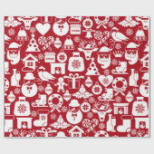 Weihnachtsmuster Geschenkpapier (Flach)