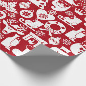 Weihnachtsmuster Geschenkpapier (Ecke)