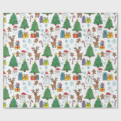 Weihnachtsmuster-Geschenkpapier Geschenkpapier (Flach)