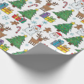Weihnachtsmuster-Geschenkpapier Geschenkpapier (Ecke)