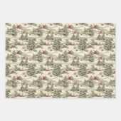 Weihnachtsmuster Geschenkpapier Set (Vorderseite 3)