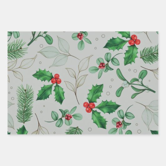 Weihnachtsmuster geschenkpapier set (Vorderseite 2)