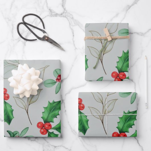 Weihnachtsmuster  geschenkpapier set (Vorderseite)