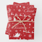 Weihnachtsmuster Geschenkpapier Set (Beispiel)