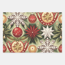 Weihnachtsmuster Geschenkpapier Set