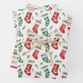 Weihnachtsmuster Geschenkpapier Set (Beispiel)