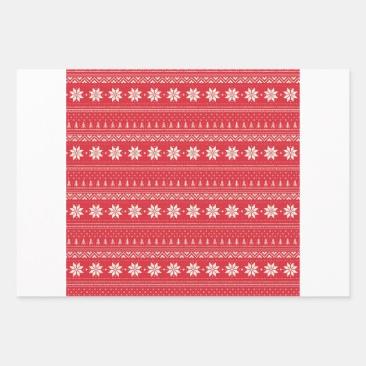 Weihnachtsmuster Geschenkpapier Set (Vorderseite 3)