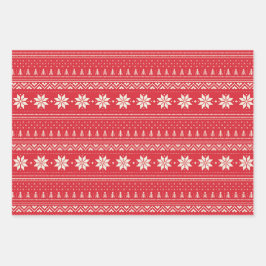 Weihnachtsmuster Geschenkpapier Set