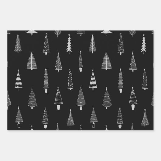 Weihnachtsmuster Geschenkpapier Set (Vorderseite)