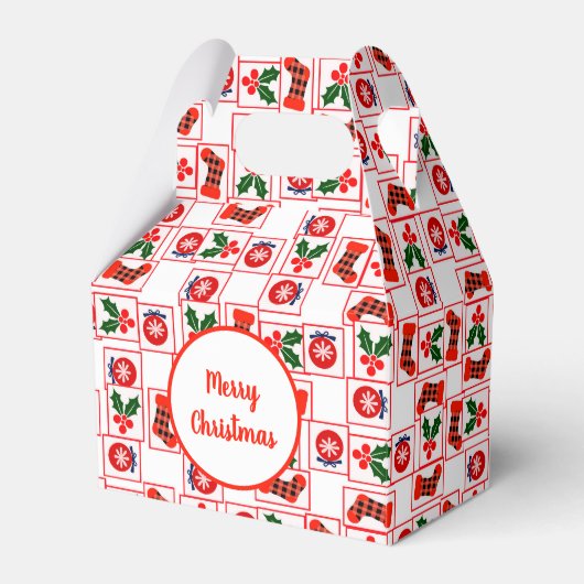 Weihnachtsmuster Geschenkschachtel (Vorderseite)