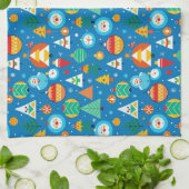 Weihnachtsmuster Geschirrtuch (Gefaltet)