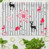 Weihnachtsmuster Geschirrtuch (Gefaltet)