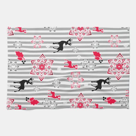 Weihnachtsmuster Geschirrtuch (Horizontal)