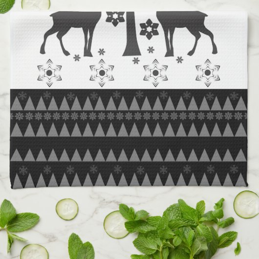 Weihnachtsmuster Geschirrtuch (Gefaltet)