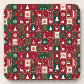 Weihnachtsmuster Getränkeuntersetzer (Vorderseite)