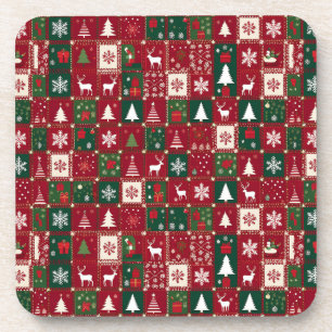 Weihnachtsmuster Getränkeuntersetzer