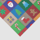 Weihnachtsmuster - Gewebe - farbenfroh Seidenpapier (Ausschnitt)