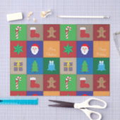 Weihnachtsmuster - Gewebe - farbenfroh Seidenpapier (Handwerk)