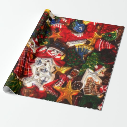 Weihnachtsmuster glänzendes Verpackungspapier Geschenkpapier (Ungerollt)