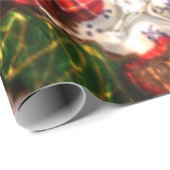 Weihnachtsmuster glänzendes Verpackungspapier Geschenkpapier (Rolleneckpunkt)