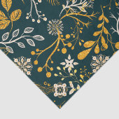 Weihnachtsmuster Gold und Weiß Seidenpapier (Detail)