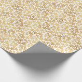 Weihnachtsmuster Goldene Schneeflocken Geschenkpapier (Ecke)