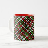 Weihnachtsmuster Graphic Woven Burlap Zweifarbige Tasse (Vorderseite Links)