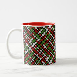 Weihnachtsmuster Graphic Woven Burlap Zweifarbige Tasse