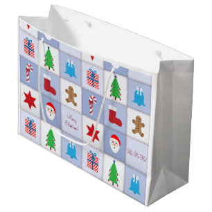 Weihnachtsmuster-große Geschenk-Tasche Große Geschenktüte