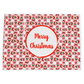 Weihnachtsmuster Große Geschenktüte (Vorderseite)