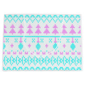 Weihnachtsmuster Große Geschenktüte (Vorderseite)