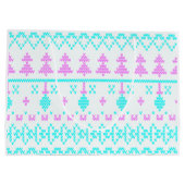 Weihnachtsmuster Große Geschenktüte (Rückseite)