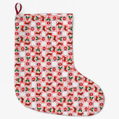 Weihnachtsmuster Großer Weihnachtsstrumpf (Vorderseite)
