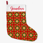 Weihnachtsmuster Großer Weihnachtsstrumpf (Vorderseite)