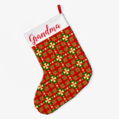 Weihnachtsmuster Großer Weihnachtsstrumpf (Rückseite (Hängend))
