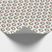 Weihnachtsmuster Grün Geschenkpapier (Ecke)
