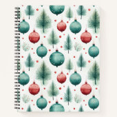 Weihnachtsmuster Grün und Rot - Notizblock (Vorderseite)