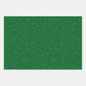 Weihnachtsmuster Grünes Rotes Faltblatt Geschenkpapier Set (Vorderseite 2)