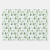 Weihnachtsmuster Grünes Rotes Faltblatt Geschenkpapier Set (Vorderseite)