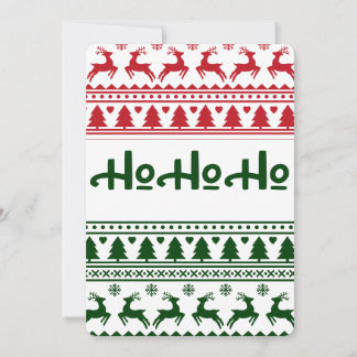 Weihnachtsmuster-Grußkarte Dankeskarte