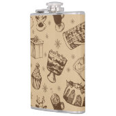 Weihnachtsmuster handgezeichnet flachmann (Links)