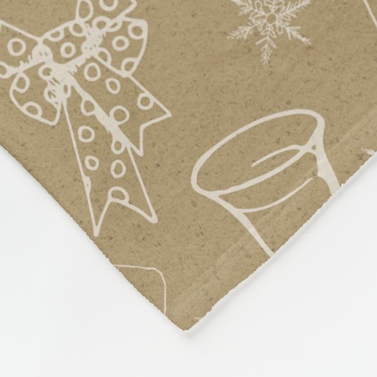 Weihnachtsmuster handgezeichnet fleecedecke (Ecke)