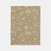 Weihnachtsmuster handgezeichnet fleecedecke (Vorderseite)