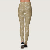 Weihnachtsmuster handgezeichnet leggings (Rückseite)