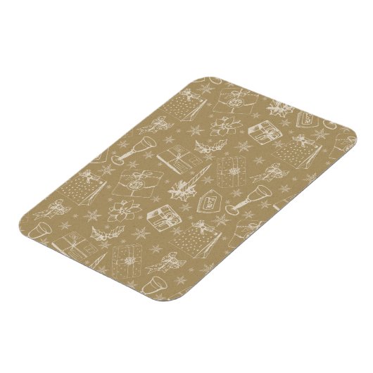 Weihnachtsmuster handgezeichnet magnet (Linke Seite)