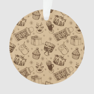 Weihnachtsmuster handgezeichnet ornament