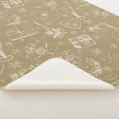 Weihnachtsmuster handgezeichnet sherpadecke (3/4)