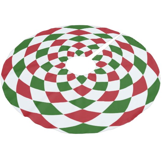 Weihnachtsmuster Harlequin Pattern Polyester Weihnachtsbaumdecke (Schrägansicht)