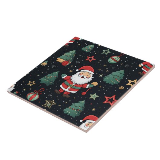 Weihnachtsmuster - Ho! Ho! Ho! Fliese (Seite)