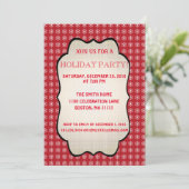 Weihnachtsmuster Holiday Snowflake Party Einladung (Stehend Vorderseite)